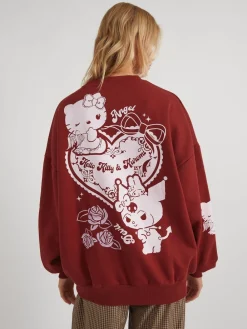 Skinnydip Pink Hello Kitty Kuromi Sweatshirt Online