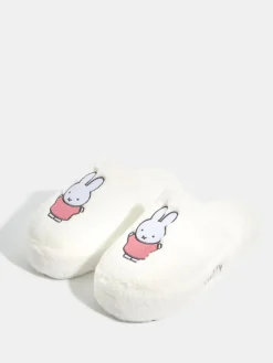 Skinnydip White Miffy x Pink Dress Slippers New