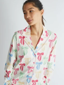 Skinnydip White Multicolour Bow Pyjama Set Clearance