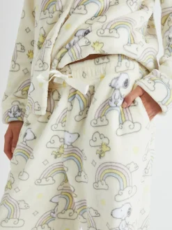 Skinnydip White Peanuts x Snoopy Rainbow Fleece Pyjamas Set Online