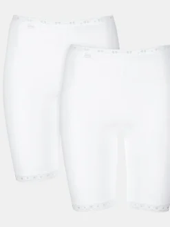 Sloggi Basic+ Long Shorts 2 Pack White Outlet