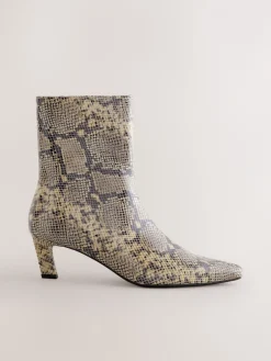 Next Forever Comfort® Chisel Toe Heeled Ankle Boots Snake Best