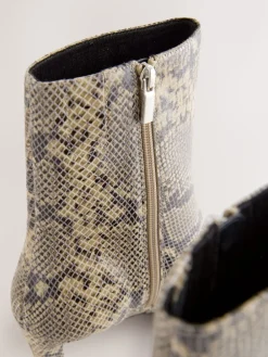 Next Forever Comfort® Chisel Toe Heeled Ankle Boots Snake Best