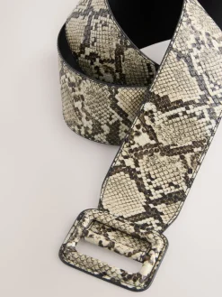 Next Snake Print PU Wide Belt Online