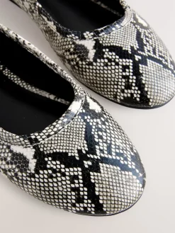 Next Standard/Wide Fit Ballerina Shoes Snake Outlet