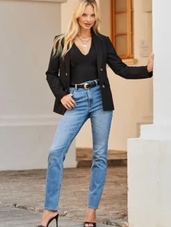 Sosandar Black Fitted Blazer Hot