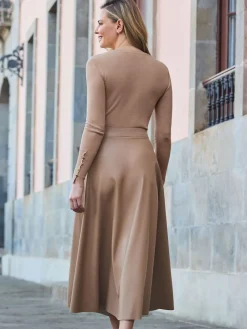 Sosandar Faux Leather Midaxi Skirt Brown Best