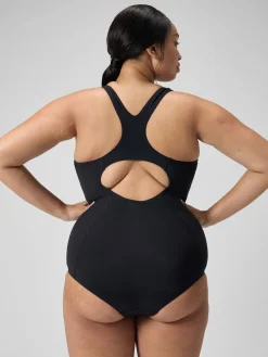 Speedo Black Plus Size Womens Endurance+ Medalist Swimsuit Discount