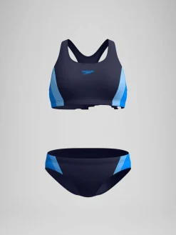 Speedo Blue Colourblock Splice Bikini Online