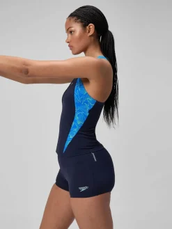 Speedo Blue Hyperboom Splice Tankini Hot