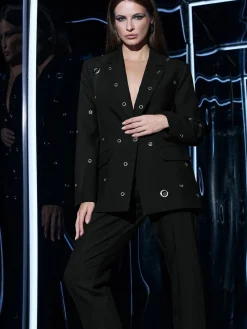Star by Julien MacDonald Black Eyelet Blazer Jacket Sale