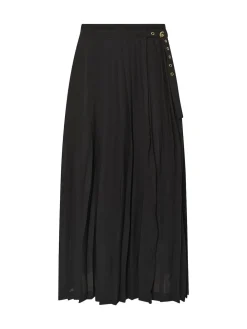 Star by Julien MacDonald Black Pleated Maxi Skirt Outlet