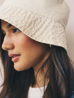 Next Stone Linen Blend Bucket Hat Hot