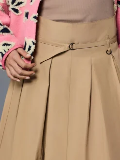 Next Pleated Midi Skirt Stone Discount