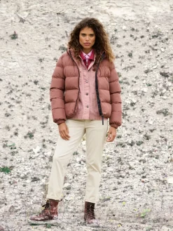 Superdry Brown Hooded Sports Puffer Jacket Outlet