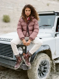 Superdry Brown Hooded Sports Puffer Jacket Outlet