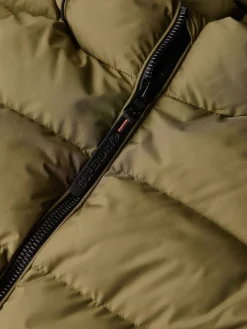 Superdry Green Hooded Sports Puffer Jacket Discount