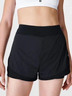 Sweaty Betty Tempo Run Shorts Black Clearance