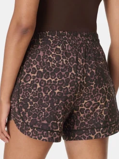 Sweaty Betty Brown Explorer Track Piped Short New