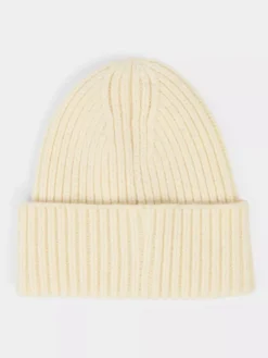 Sweaty Betty Soft Cloud Knitted Beanie Hat White Hot