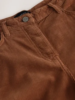 Next Cord Wide Leg Trousers Tan Brown New