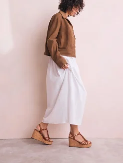 Next Forever Comfort® Plaited Strappy Wedge Heels Tan Brown New