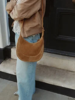 Next Tan Brown Leather Scoop Cross Body Bag Sale