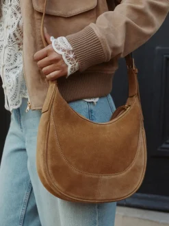 Next Tan Brown Leather Scoop Cross Body Bag Sale