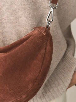 Next Tan Brown Leather Sling Cross-Body Bag Outlet