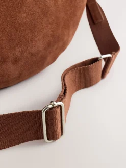 Next Tan Brown Leather Sling Cross-Body Bag Outlet