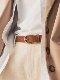 Next Tan Brown Regular Leather Belt