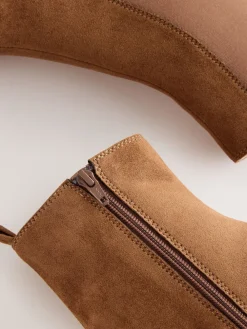 Next Standard/Wide Fit Chelsea Style Western Cowboy Boots Tan Brown Best