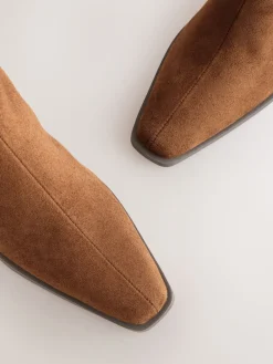 Next Standard/Wide Fit Chelsea Style Western Cowboy Boots Tan Brown Best