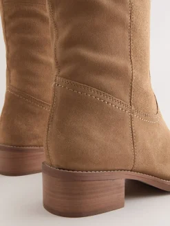 Next Forever Comfort® Knee High Pull On Boots Tan Brown Suede Best