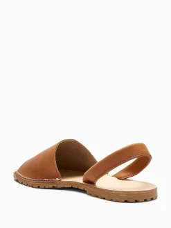 Next Beach Leather Sandals Tan Leather Sale