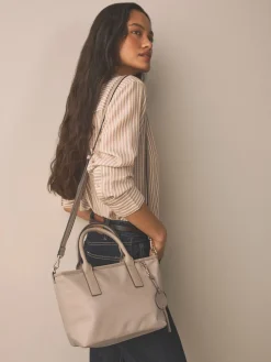 Next Nylon Cross-Body Bag Taupe Brown Online