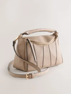 Next Panel Cross-Body Bag Taupe Brown Best