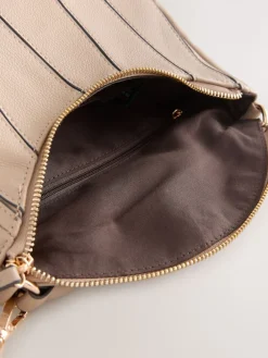 Next Panel Cross-Body Bag Taupe Brown Best