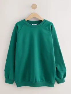 Next Relaxed Fit Heavyweight Longline Crew Neck Sweatshirt Teal Blue Discount