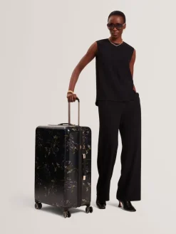 Ted Baker Blue Midnight Bloom Large Suitcase Clearance