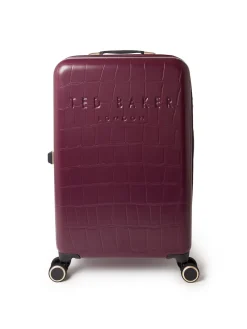 Ted Baker Icon Case Croc Medium Suitcase Red Clearance
