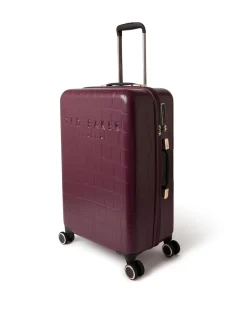 Ted Baker Icon Case Croc Medium Suitcase Red Clearance