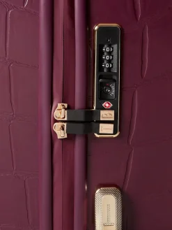 Ted Baker Icon Case Croc Medium Suitcase Red Clearance