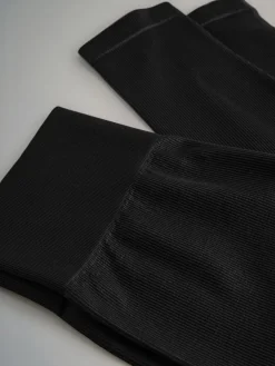 The Set 3 Pack Active Ribbed Legging Black Hot