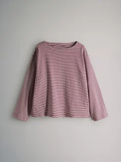 The Set 3 Pack Boat Neck Heavyweight T-Shirts Navy/White/Stripe New