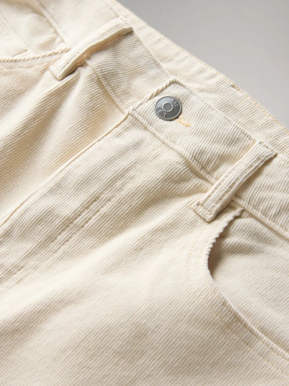 The Set 2 Pack Cord Wide Leg Jeans Cream/Black Best