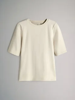 The Set 4 Pack Crew Neck Half Sleeve T-Shirts Blue/Light Blue/Cream/White