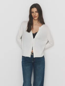 The Set 4 Pack Fine Knit Button Through Cardigan Navy Blue/Light Blue/Cream Best