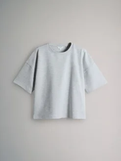 The Set 3 Pack Heavyweight Premium Boxy T-Shirts Navy/ Grey Marl/ White