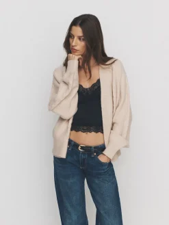 The Set 2 Pack Knitted Cable Cardigans Cream/Black Outlet